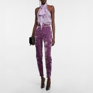 Saint Laurent Silk Chiffon Halterneck Top – Brand New | Size 36 (S)